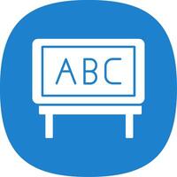 Presentation Glyph Curve Icon vector