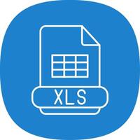 Xls Line Curve Icon vector