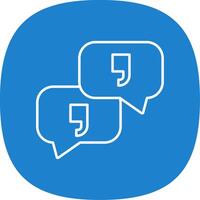 Quotation Line Curve Icon vector