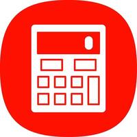 Calculator Glyph Curve Icon vector