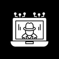 Fraud Glyph Inverted Icon vector