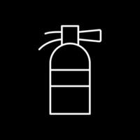 Fire Extinguisher Line Inverted Icon vector