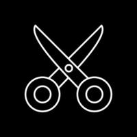 Scissors Line Inverted Icon vector