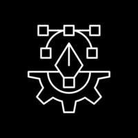 Creative Process Line Inverted Icon vector