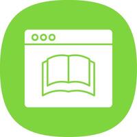 Ebook Glyph Curve Icon vector