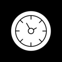 Time Glyph Inverted Icon vector