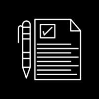 Document Line Inverted Icon vector