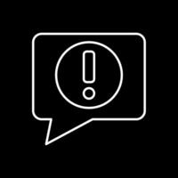 Alert Line Inverted Icon vector