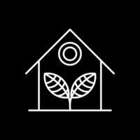 Greenhouse Line Inverted Icon vector