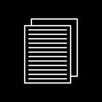 documentos línea invertido icono vector