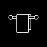 Towel Hanger Line Inverted Icon vector