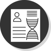 DNA Glyph Grey Circle Icon vector