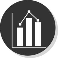 Statistics Glyph Grey Circle Icon vector