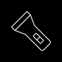 Torch Line Inverted Icon vector