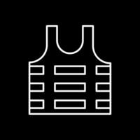 Bullet Proof Vest Line Inverted Icon vector