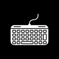 Keyboard Glyph Inverted Icon vector