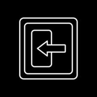 Log In Line Inverted Icon vector