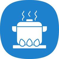 Boiling Glyph Curve Icon vector