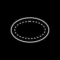 Oval Line Inverted Icon vector