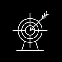 Archery Line Inverted Icon vector