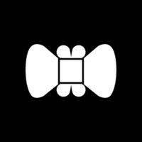 Bowtie Glyph Inverted Icon vector