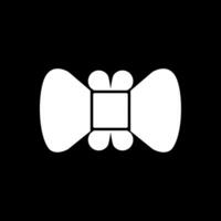 Bowtie Glyph Inverted Icon vector