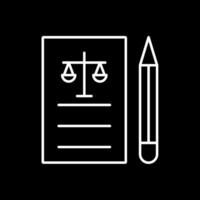 Legal Line Inverted Icon vector