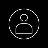 User Line Inverted Icon vector