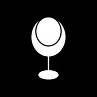 Egg Chair Glyph Inverted Icon vector