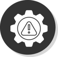 Risk Management Glyph Grey Circle Icon vector
