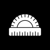 Protractor Glyph Inverted Icon vector