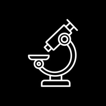 Microscope Line Inverted Icon vector
