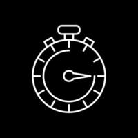 Stopwatch Line Inverted Icon vector