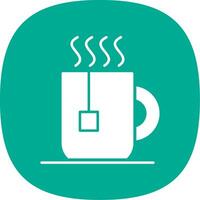 Tea Mug Glyph Curve Icon vector