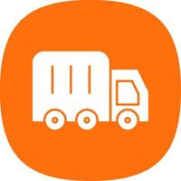 Lorry Glyph Curve Icon vector