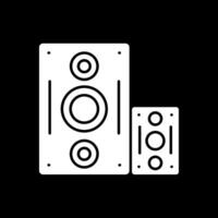 icono de glifo de altavoz invertido vector