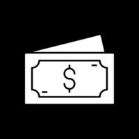 Dollar Glyph Inverted Icon vector