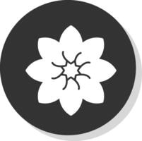 Amaryllis Glyph Grey Circle Icon vector