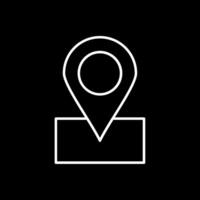 Map Line Inverted Icon vector