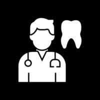 Dentist Glyph Inverted Icon vector