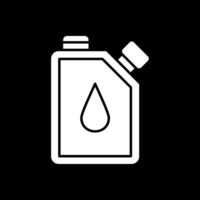 Canister Glyph Inverted Icon vector