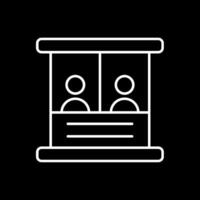 Ticket Box Line Inverted Icon vector
