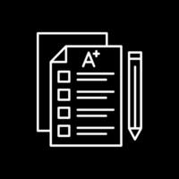 Exam Line Inverted Icon vector