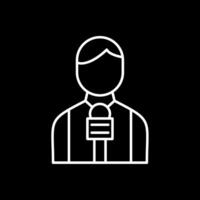 Journalist Line Inverted Icon vector