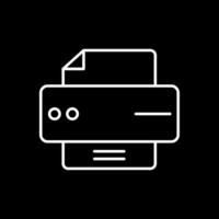 Printer Line Inverted Icon vector