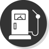 Fuel Glyph Grey Circle Icon vector