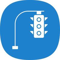 Traffic Lights Glyph Curve Icon vector