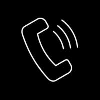 Phone Call Line Inverted Icon vector