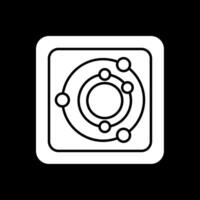 Radar Glyph Inverted Icon vector