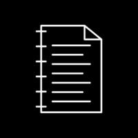 Notebook Line Inverted Icon vector